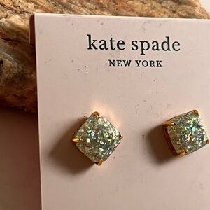 Kate Spade Iridescent Gold Tone Earrings NEW